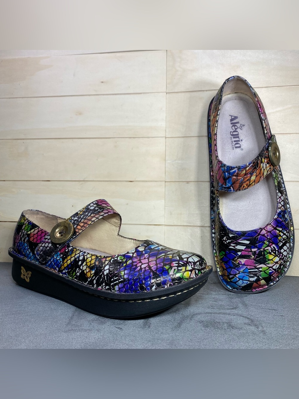 Alegria Paloma Mary Jane Multicolor Women's Size 10 Shoes EU40 Leather - Picture 11 of 11